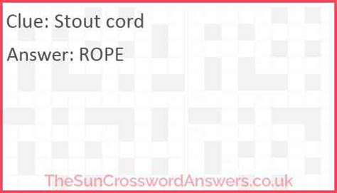 stout strong crossword clue.